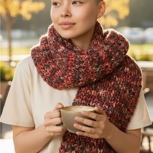 Panache Infiniti scarf. Red and black.